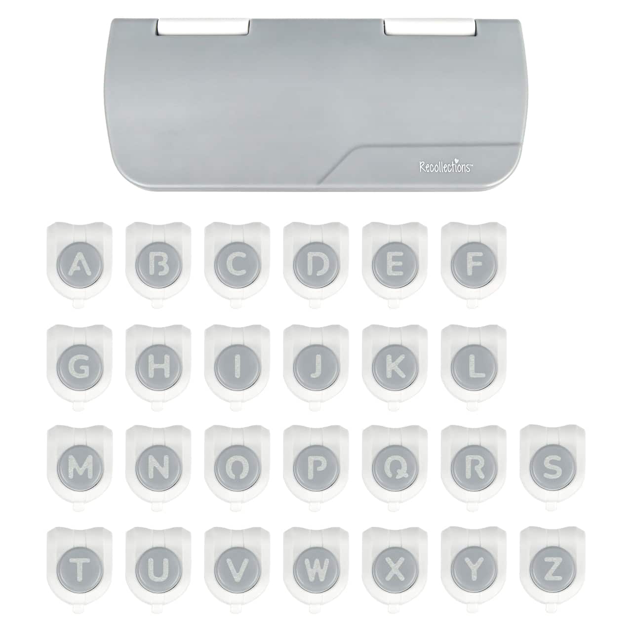 Ensemble de planchette de poinçonnage et de poinçons de l’alphabet de Recollections
